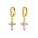 Waterproof Zircon Hoop Earrings