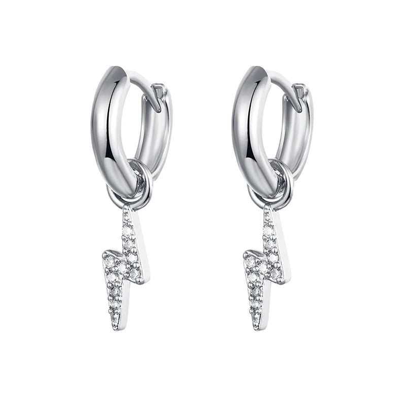 Waterproof Zircon Hoop Earrings