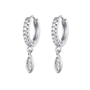 Waterproof Zircon Hoop Earrings