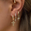 Waterproof Zircon Hoop Earrings
