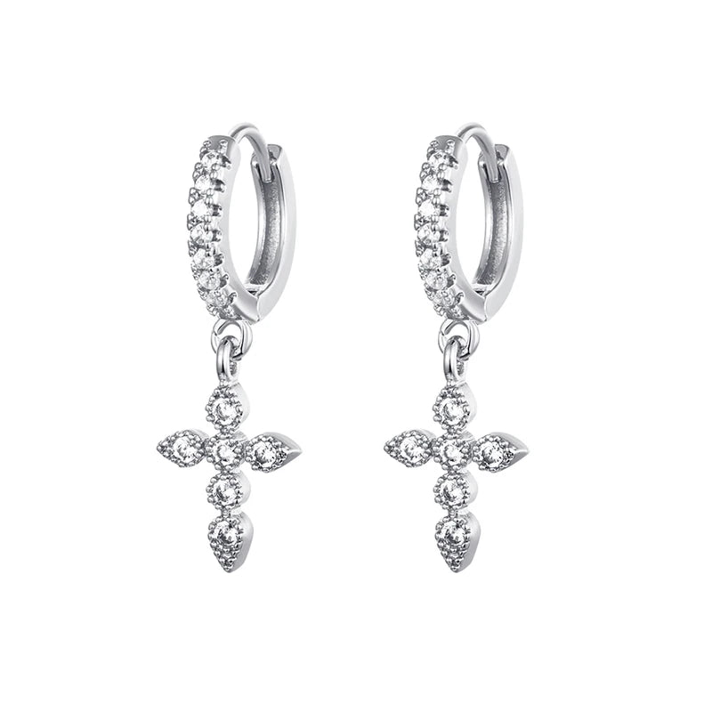 Waterproof Zircon Hoop Earrings