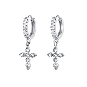 Waterproof Zircon Hoop Earrings