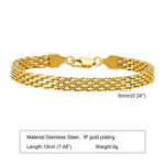 18k Gold Plated Chunky Oval Link Chain Bracelets for Women Thick Stainless Steel Jewelry