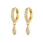 Waterproof Zircon Hoop Earrings